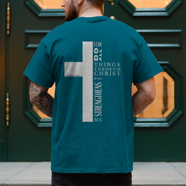 Herren T-Shirt „I can do all“ | Christliches Shirt – by-grace.store