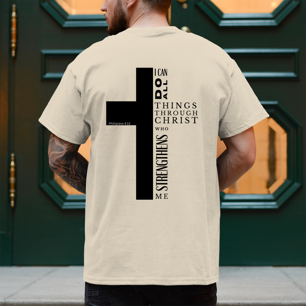 Herren T-Shirt „I can do all“ | Christliches Shirt – by-grace.store