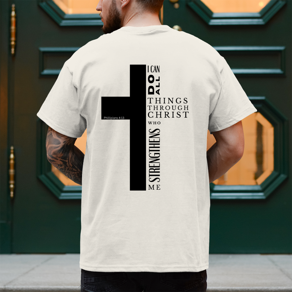 Herren T-Shirt „I can do all“ | Christliches Shirt – by-grace.store