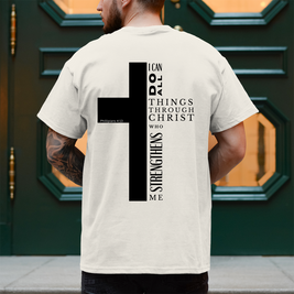 Christliches Herren T-Shirt „I Can Do All“ – Philipper 4,13 Faith Shirt