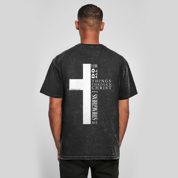 Oversize Washed T-Shirt "I can do all"