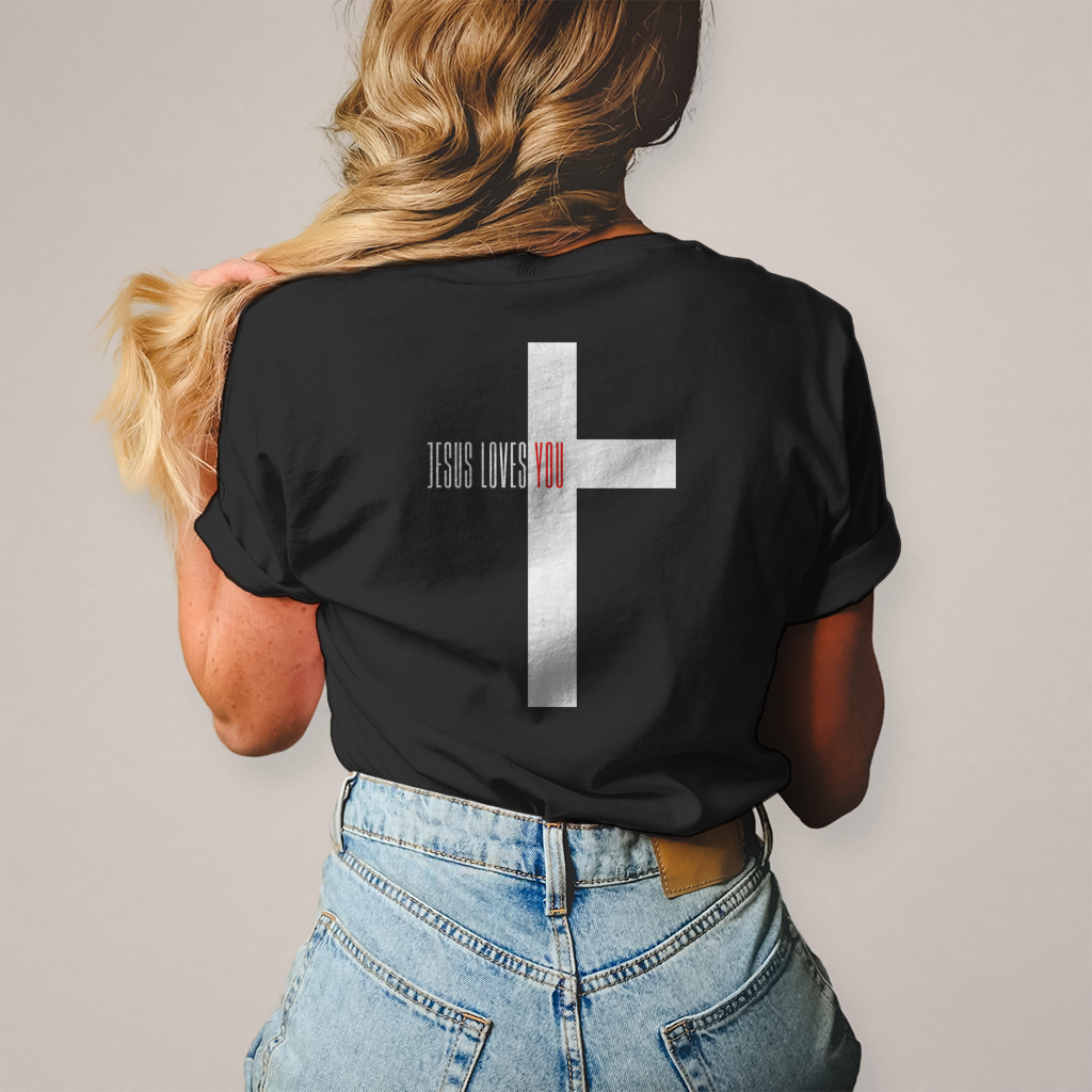 Damen T-Shirt Jesus loves you | Christliches Damen Shirt – By Grace