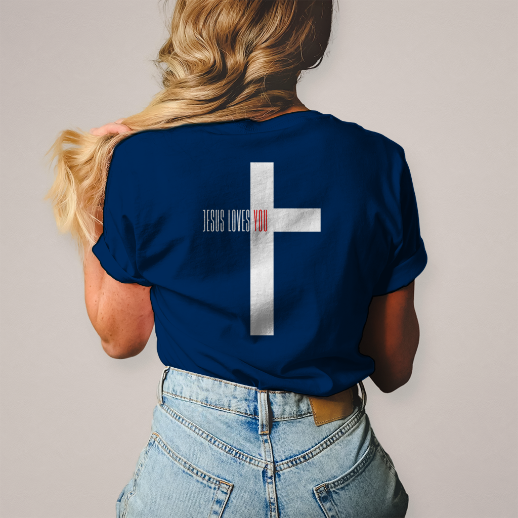 Damen T-Shirt Jesus loves you | Christliches Damen Shirt – By Grace