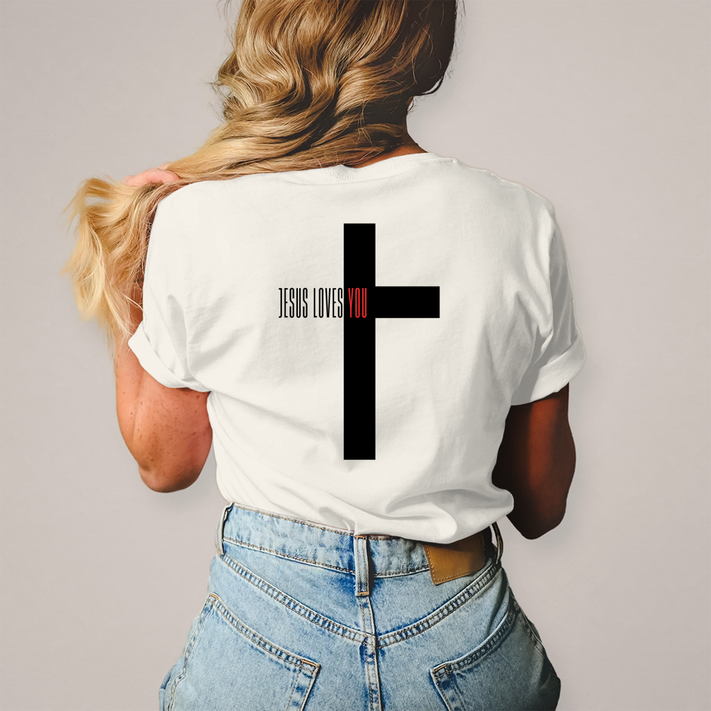 Damen T-Shirt Jesus loves you | Christliches Damen Shirt – By Grace