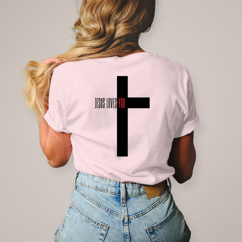 Damen T-Shirt Jesus loves you | Christliches Damen Shirt – By Grace