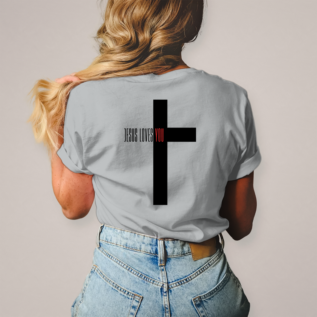 Damen T-Shirt Jesus loves you | Christliches Damen Shirt – By Grace