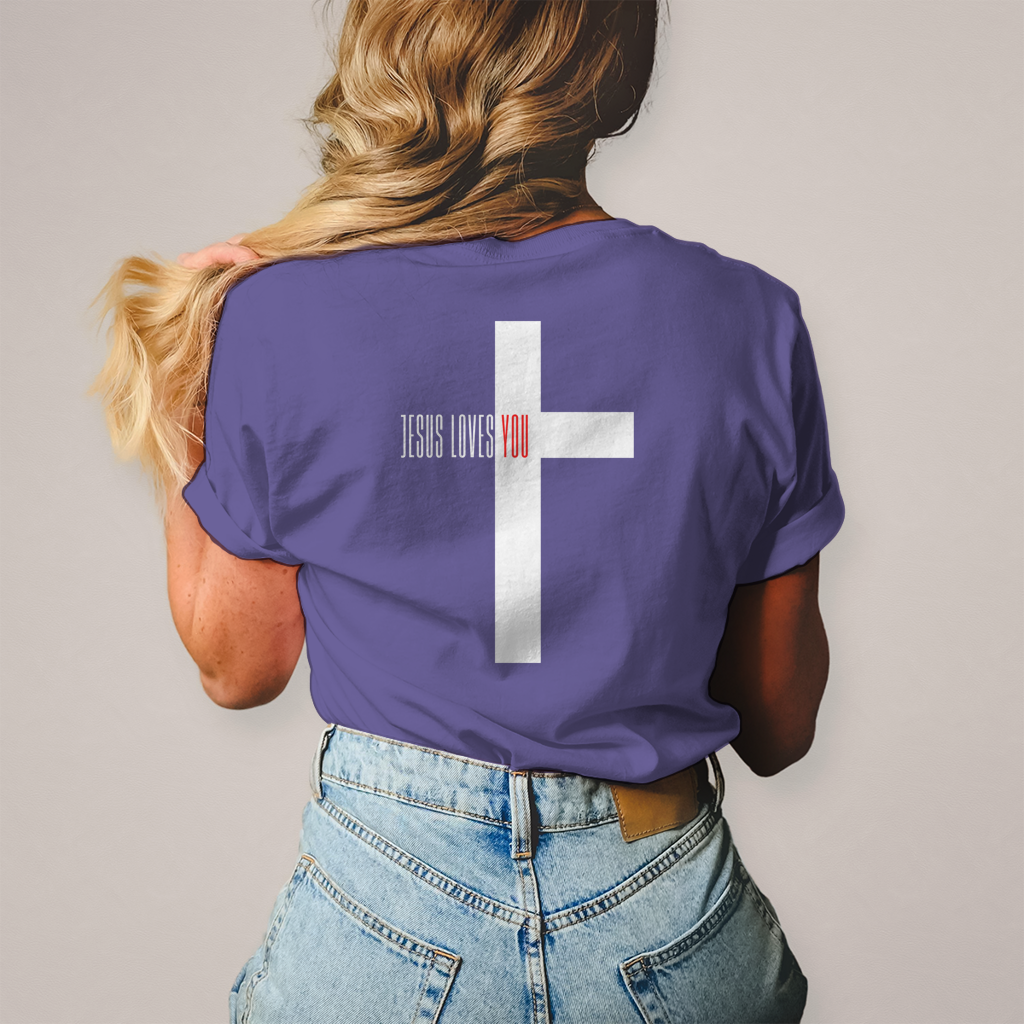 Damen T-Shirt Jesus loves you | Christliches Damen Shirt – By Grace