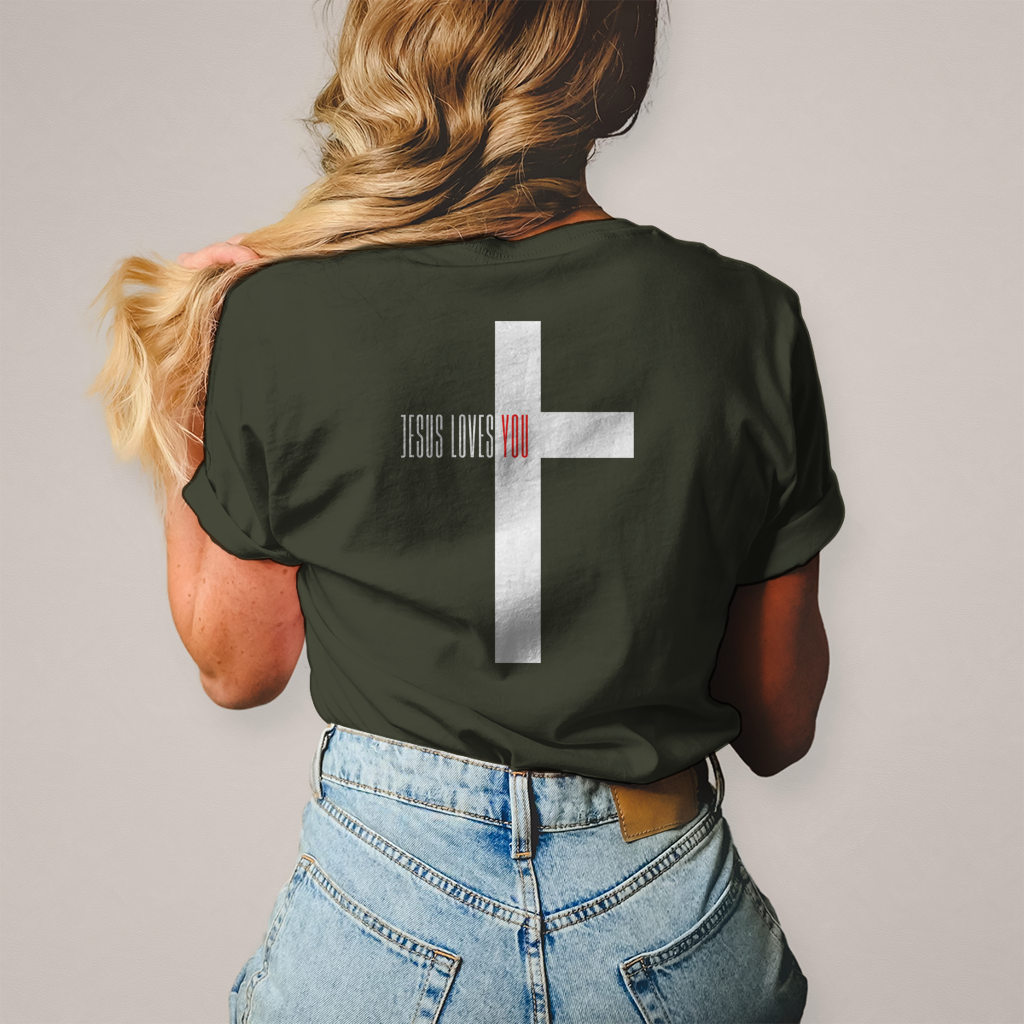Damen T-Shirt Jesus loves you | Christliches Damen Shirt – By Grace