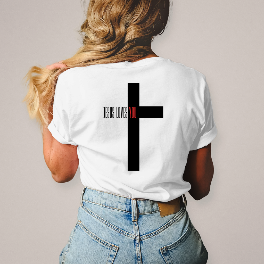 Damen T-Shirt Jesus loves you | Christliches Damen Shirt – By Grace
