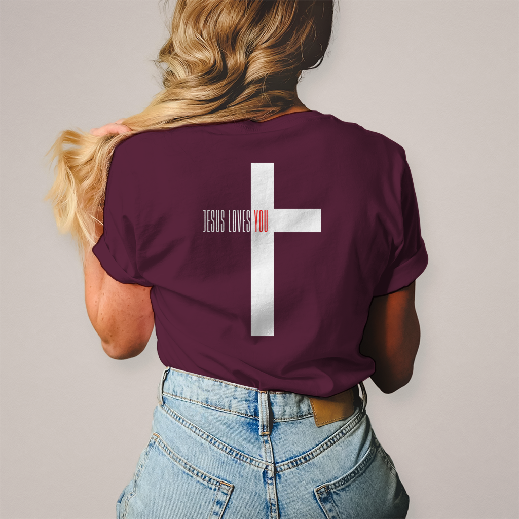 Damen T-Shirt Jesus loves you | Christliches Damen Shirt – By Grace