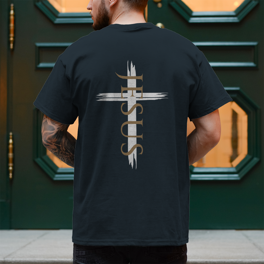 Jesus Kreuz T-Shirt Herren – Christliches Shirt