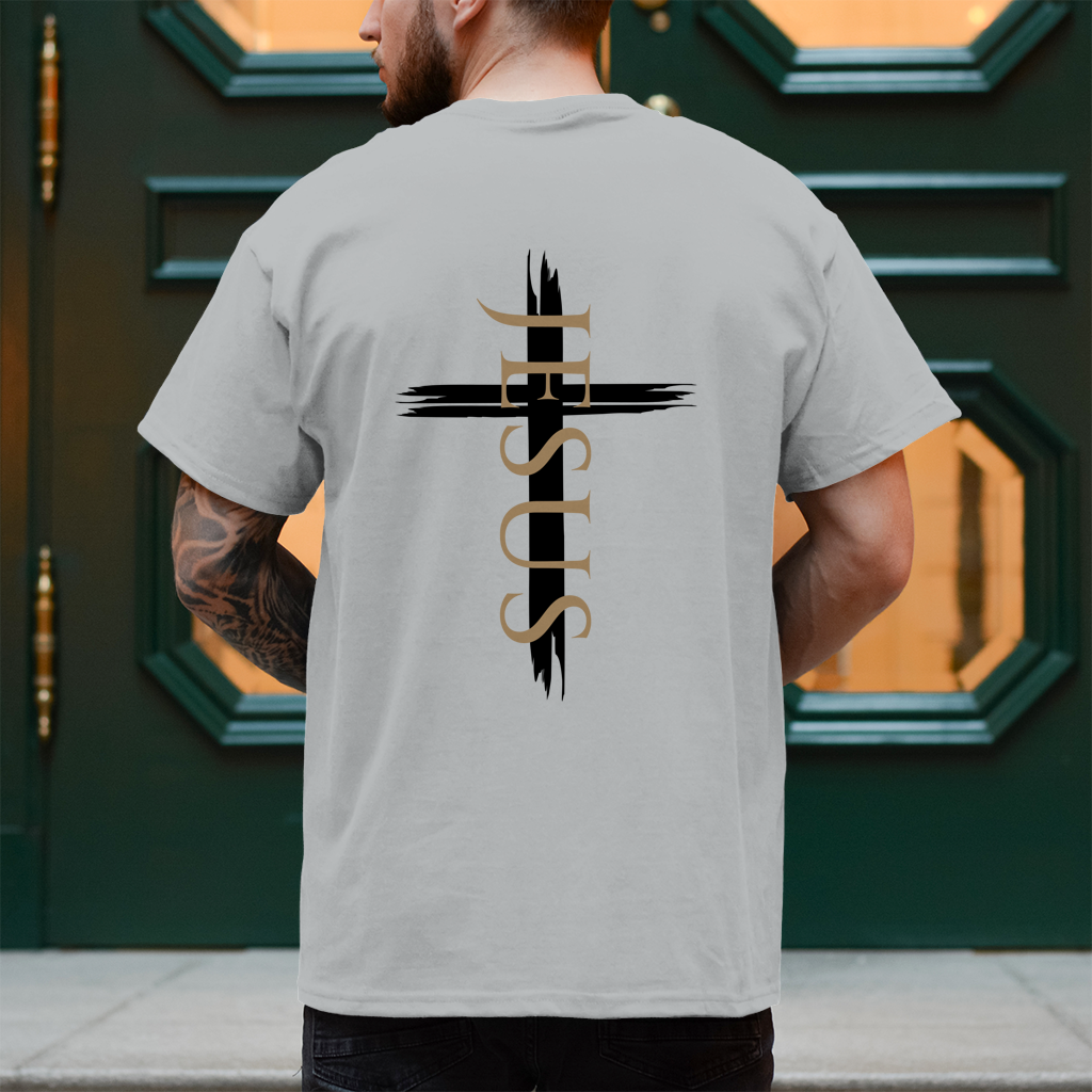 Jesus Kreuz T-Shirt Herren – Christliches Shirt