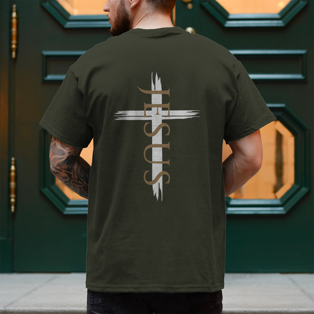 Jesus Kreuz T-Shirt Herren – Christliches Shirt
