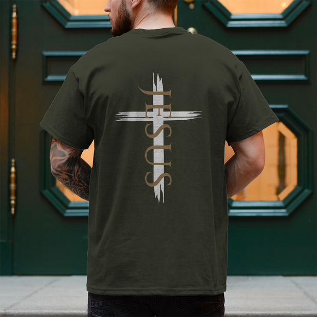 Jesus Kreuz T-Shirt Herren – Christliches Shirt