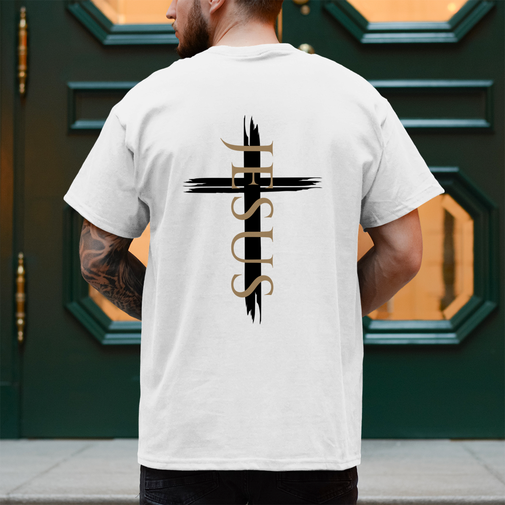 Jesus Kreuz T-Shirt Herren – Christliches Shirt