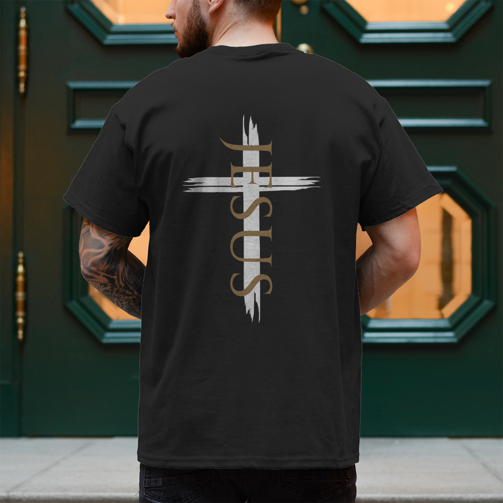 Jesus Kreuz T-Shirt Herren – Christliches Shirt