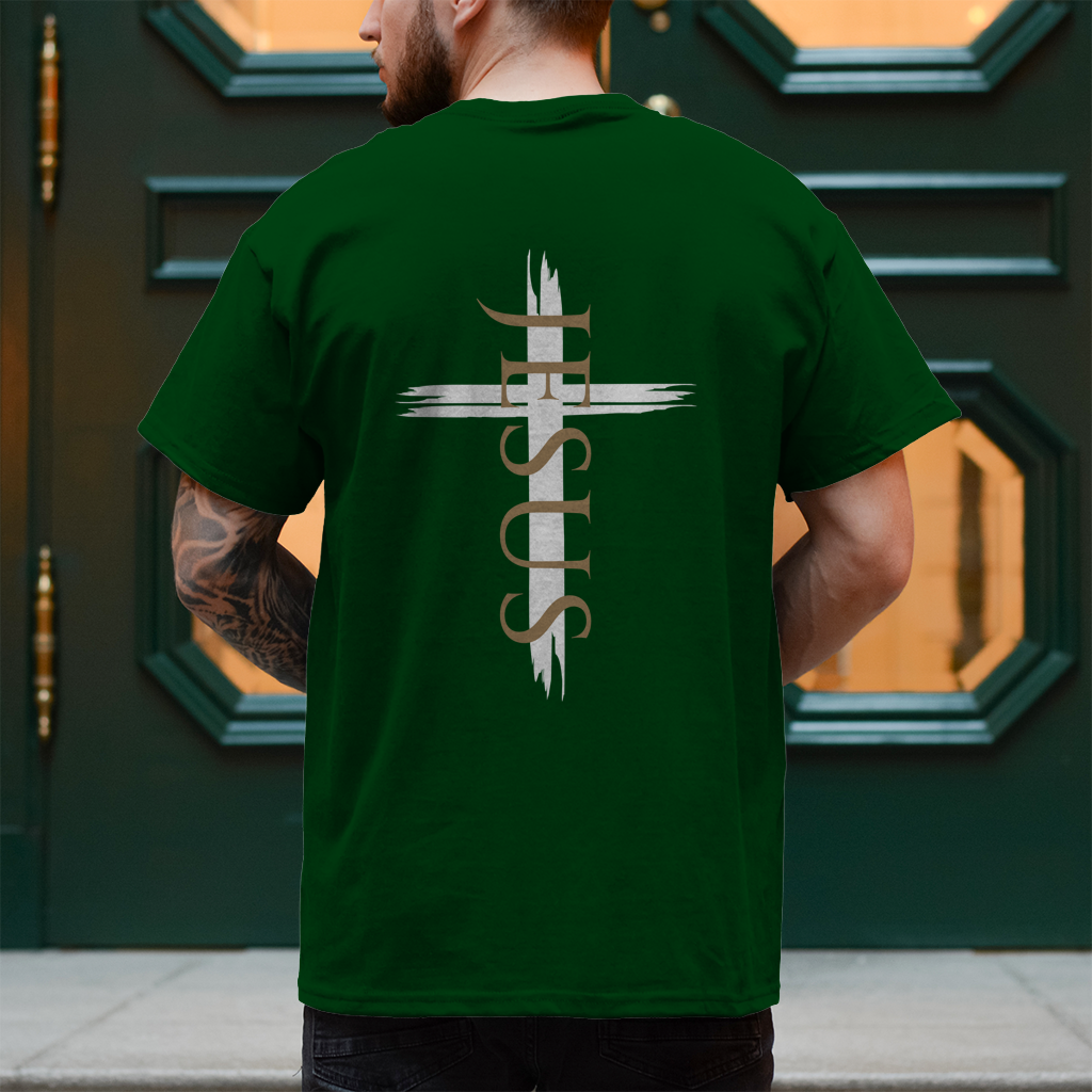 Jesus Kreuz T-Shirt Herren – Christliches Shirt