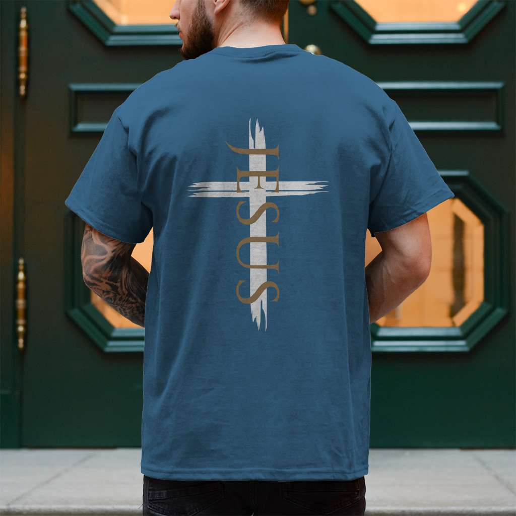 Jesus Kreuz T-Shirt Herren – Christliches Shirt