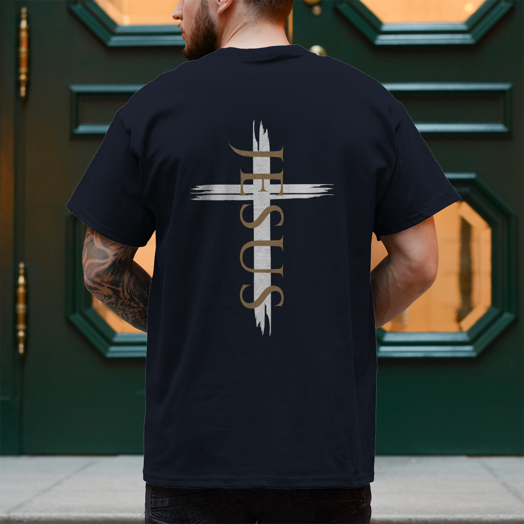 Jesus Kreuz T-Shirt Herren – Christliches Shirt