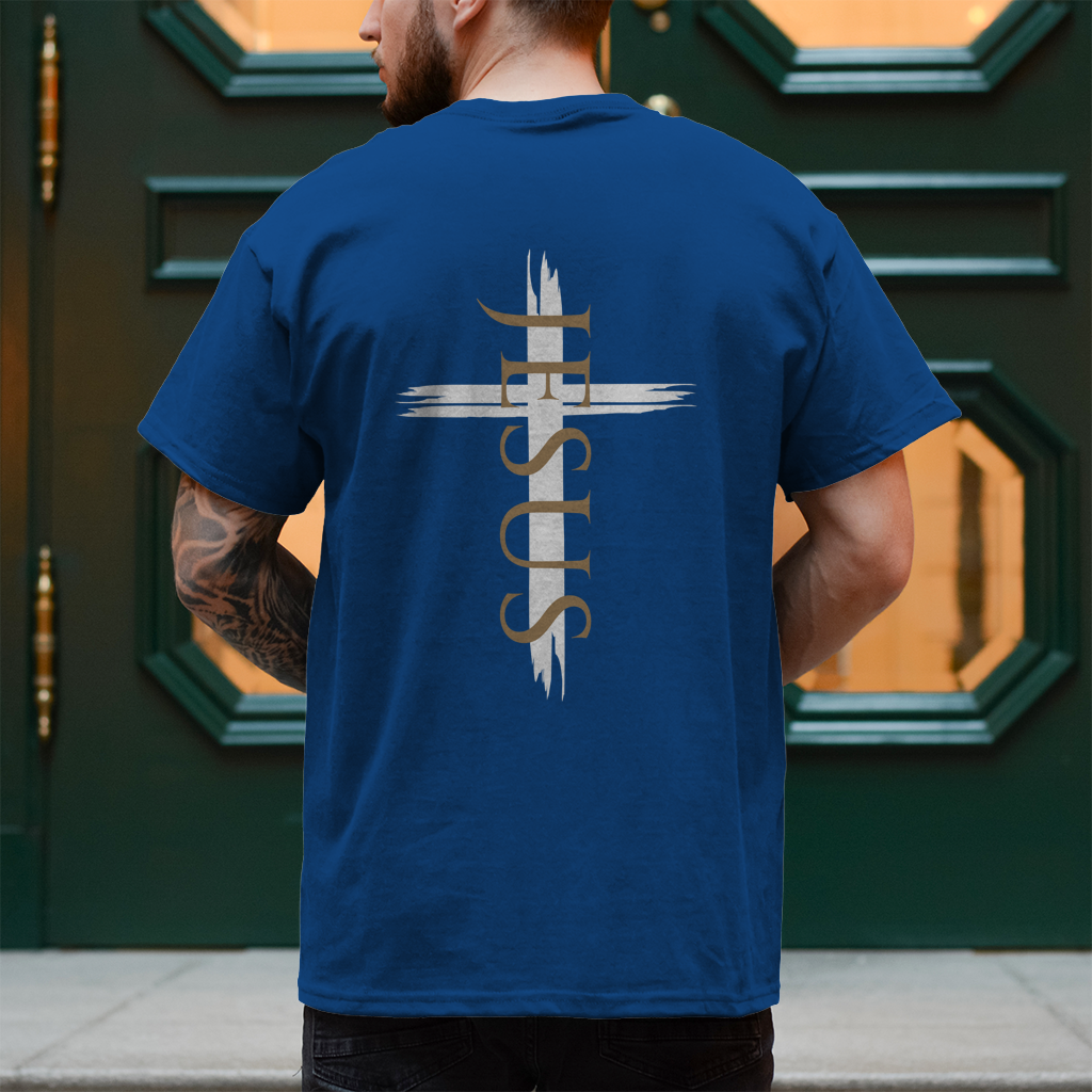 Jesus Kreuz T-Shirt Herren – Christliches Shirt