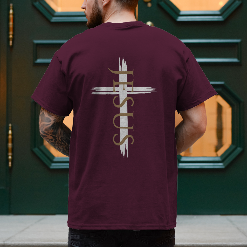 Jesus Kreuz T-Shirt Herren – Christliches Shirt