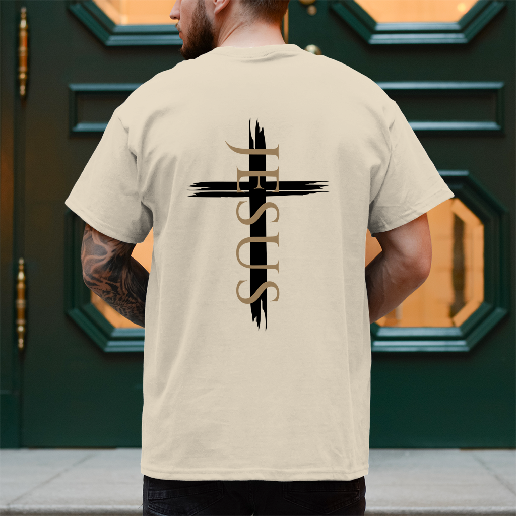 Jesus Kreuz T-Shirt Herren – Christliches Shirt