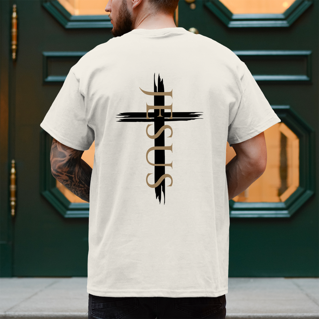 Jesus Kreuz T-Shirt Herren – Christliches Shirt