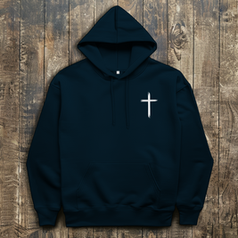 Herren Hoodie „Jesus Kreuz“ – Christlicher Kapuzenpullover mit Kreuz | by-grace.store