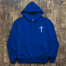 Herren Hoodie „Jesus Kreuz“ – Christlicher Kapuzenpullover mit Kreuz | by-grace.store