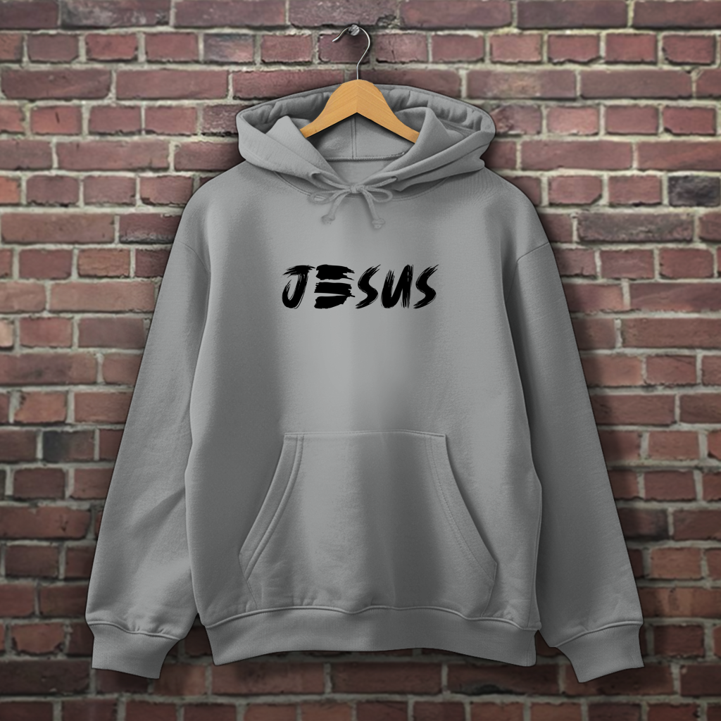 Herren Hoodie „JESUS“ | Christlicher Hoodie mit Glaubensstatement