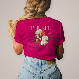 Christliches Damen T-Shirt „Saved“ – Bibelvers Shirt Frauen | Baumwolle | by Grace