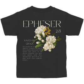 Kinder T-Shirt „Saved“ – Christliches Kinder Shirt | Bibelvers Design | Baumwolle | by Grace