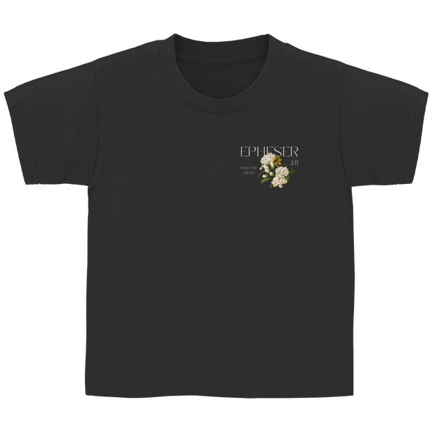 Kinder T-Shirt „Saved“ – Christliches Kinder Shirt | Bibelvers Design | Baumwolle | by Grace
