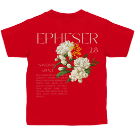 Kinder T-Shirt „Saved“ – Christliches Kinder Shirt | Bibelvers Design | Baumwolle | by Grace
