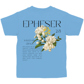Kinder T-Shirt „Saved“ – Christliches Kinder Shirt | Bibelvers Design | Baumwolle | by Grace