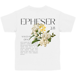 Kinder T-Shirt „Saved“ – Christliches Kinder Shirt | Bibelvers Design | Baumwolle | by Grace