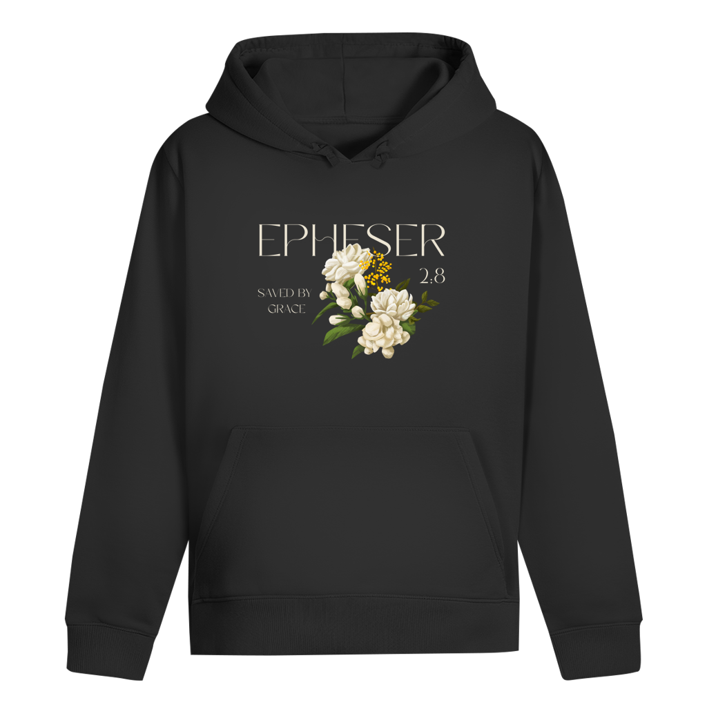 Christlicher Hoodie „Saved“ – Gerettet durch Gnade | Bibelvers Hoodie