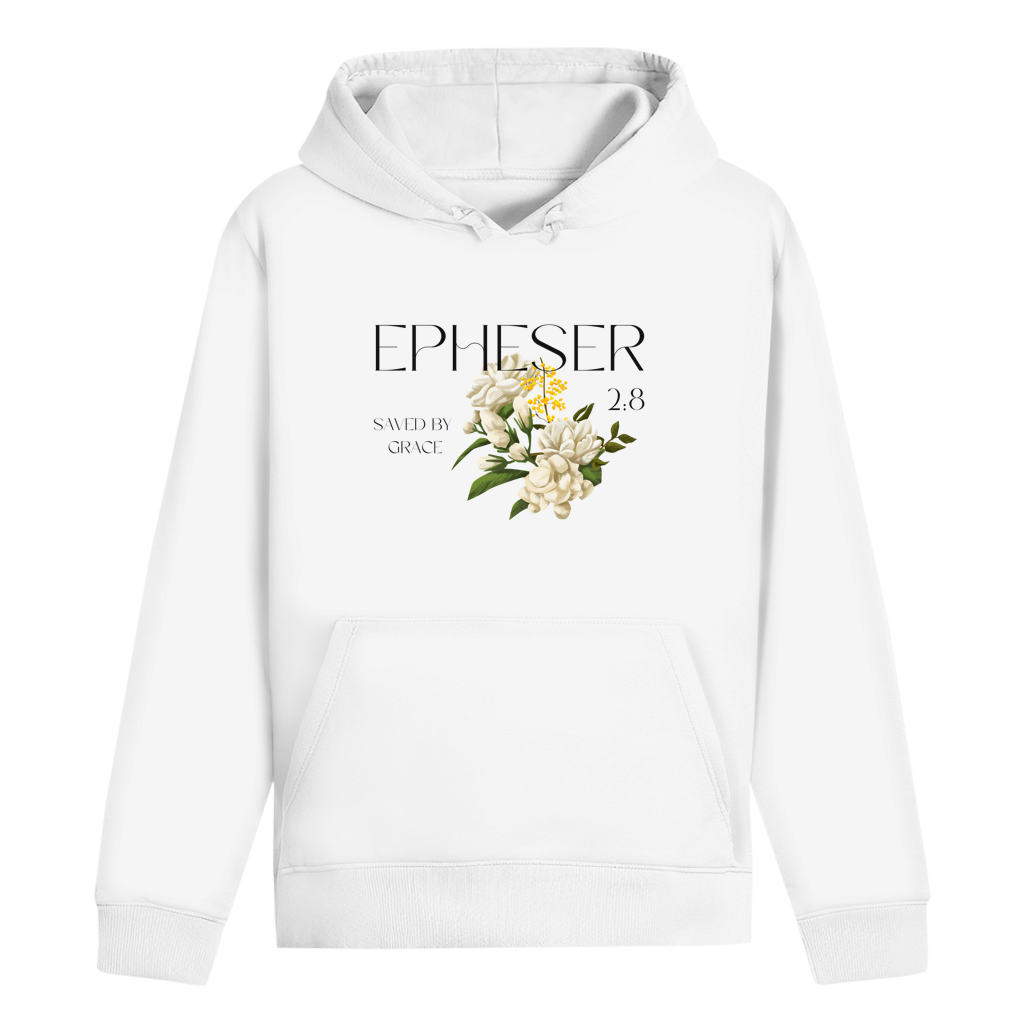 Christlicher Hoodie „Saved“ – Gerettet durch Gnade | Bibelvers Hoodie