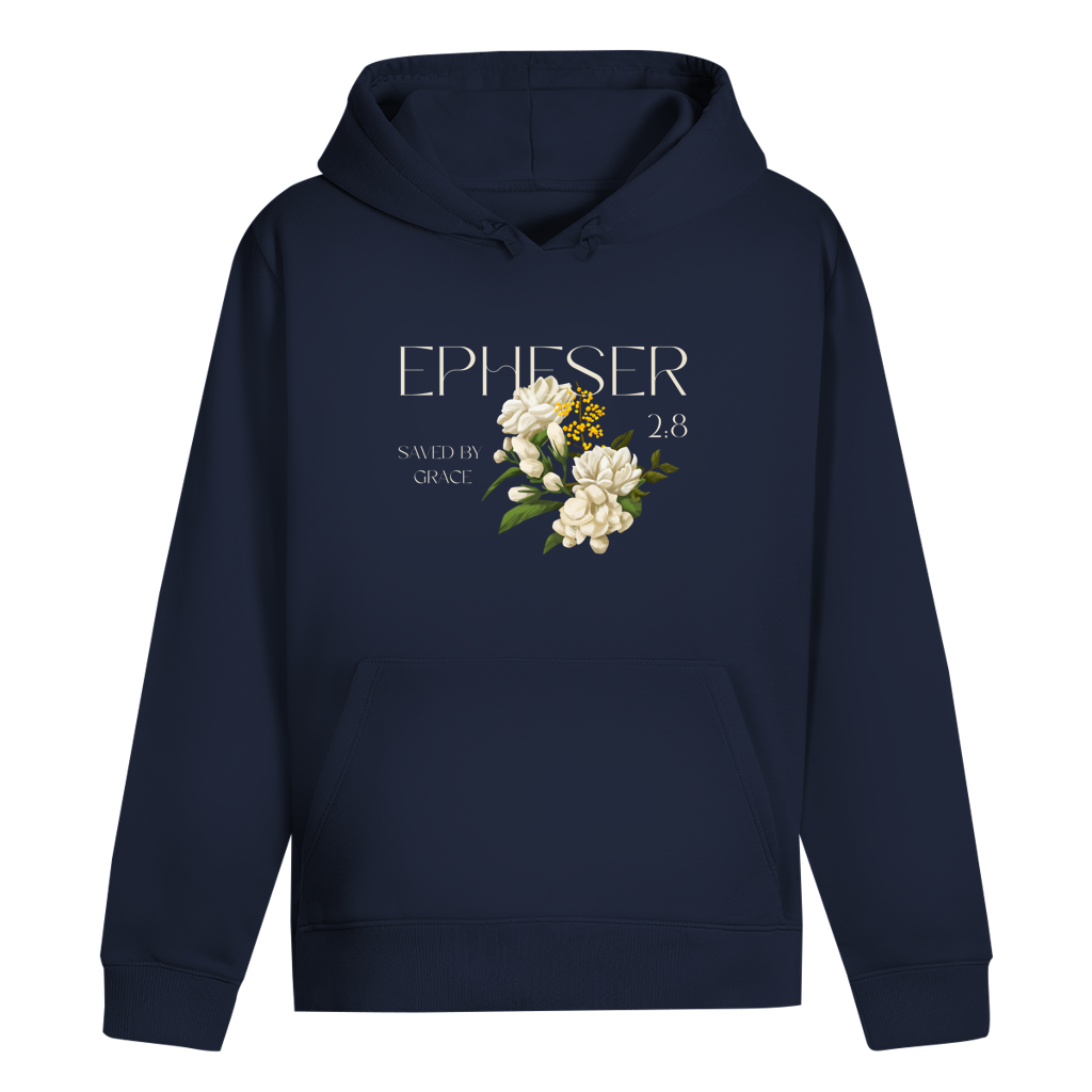 Christlicher Hoodie „Saved“ – Gerettet durch Gnade | Bibelvers Hoodie