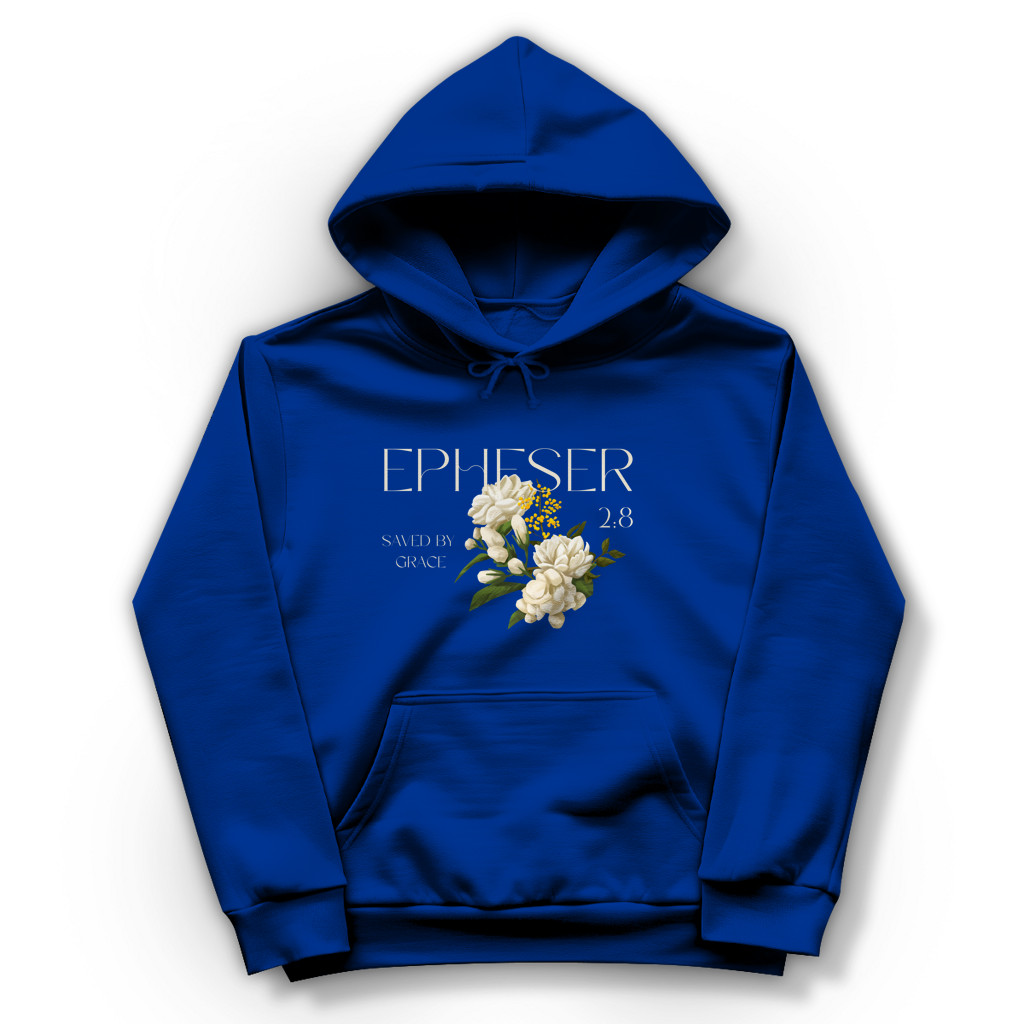 Christlicher Damen Hoodie „Saved“ – Gerettet durch Gnade | Bibelvers Hoodie