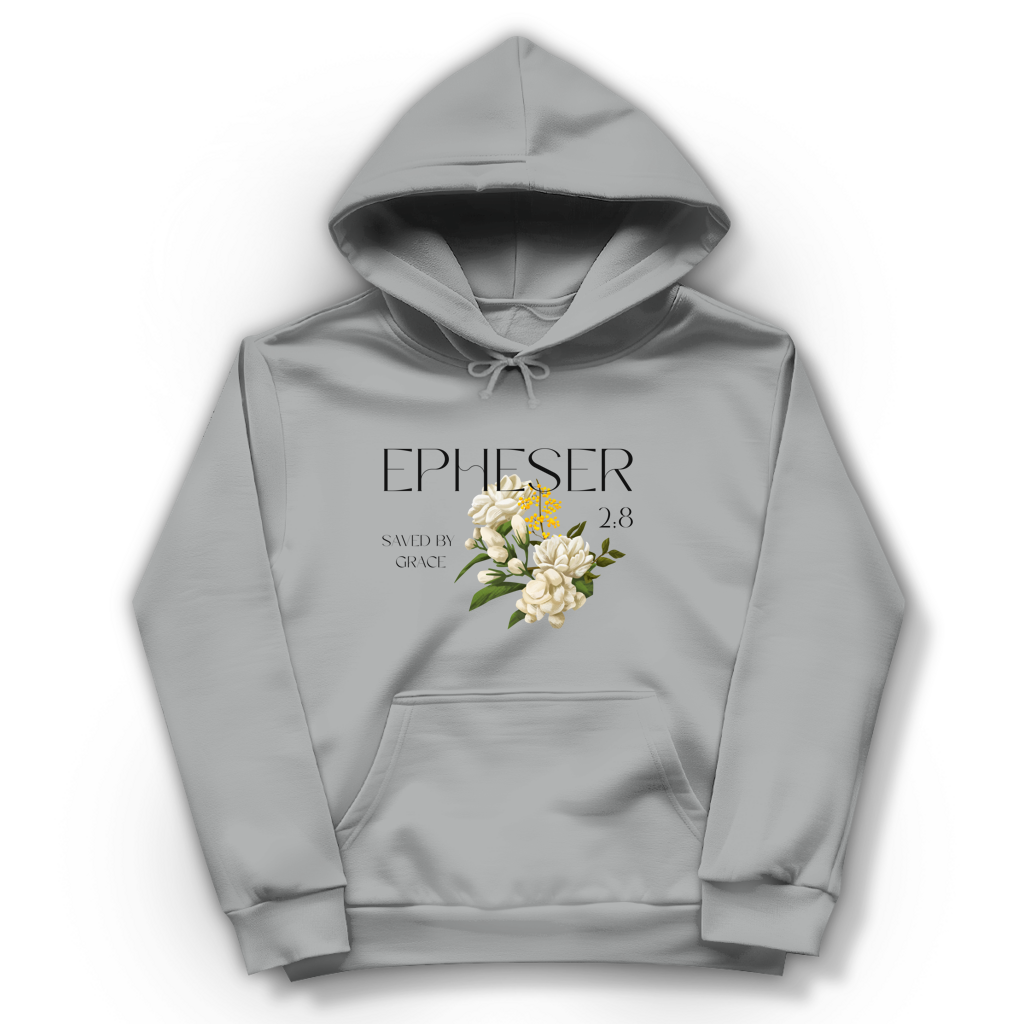 Christlicher Damen Hoodie „Saved“ – Gerettet durch Gnade | Bibelvers Hoodie