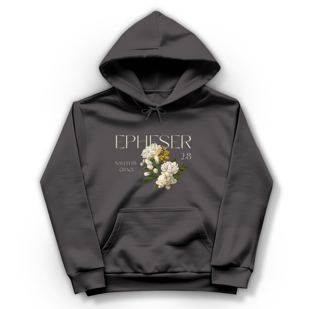 Christlicher Damen Hoodie „Saved“ – Gerettet durch Gnade | Bibelvers Hoodie