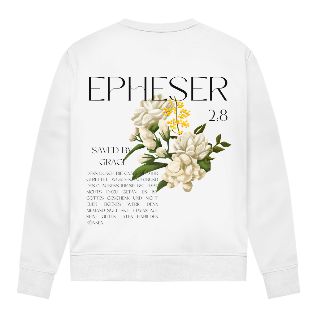 Christliches Damen Sweatshirt „Saved“ – Glaube & Grace | Bibelvers Pullover