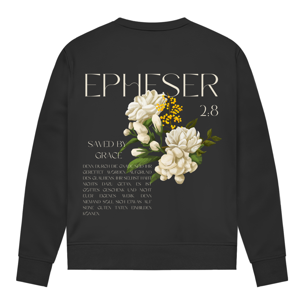 Christliches Damen Sweatshirt „Saved“ – Glaube & Grace | Bibelvers Pullover