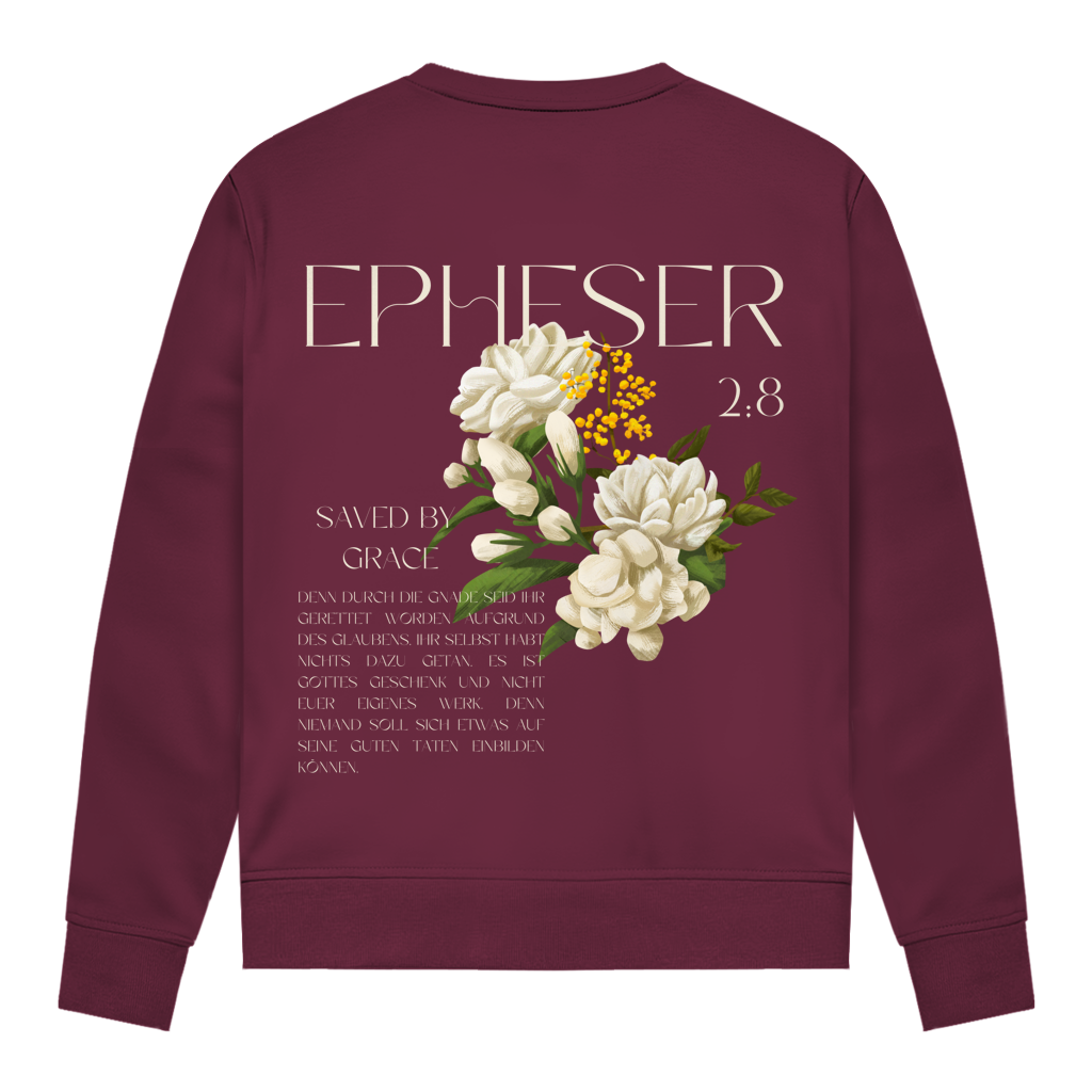 Christliches Damen Sweatshirt „Saved“ – Glaube & Grace | Bibelvers Pullover