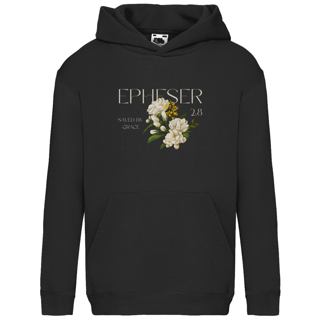 Kinder Hoodie „Saved“ – Christlicher Hoodie für Kinder | Bibelvers