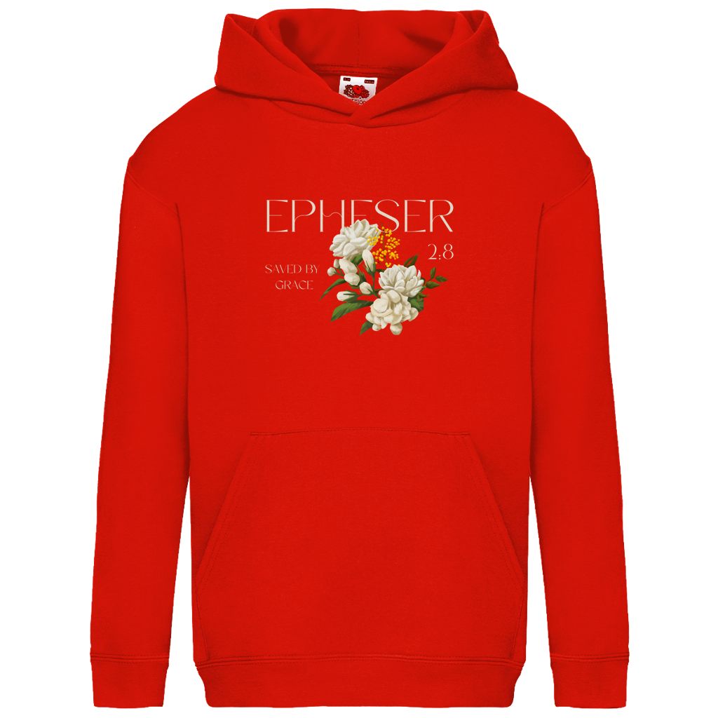 Kinder Hoodie „Saved“ – Christlicher Hoodie für Kinder | Bibelvers