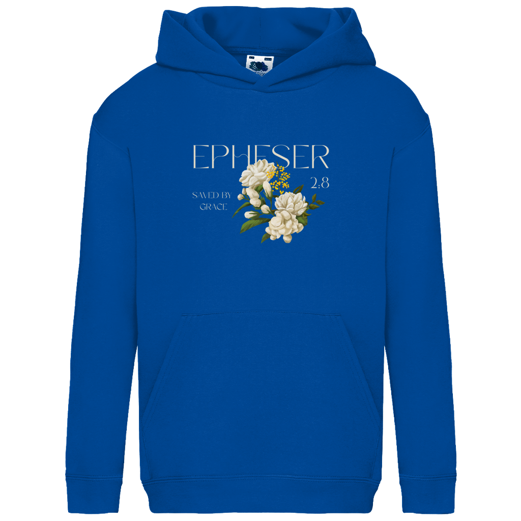 Kinder Hoodie „Saved“ – Christlicher Hoodie für Kinder | Bibelvers