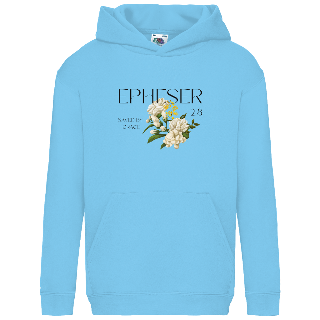 Kinder Hoodie „Saved“ – Christlicher Hoodie für Kinder | Bibelvers