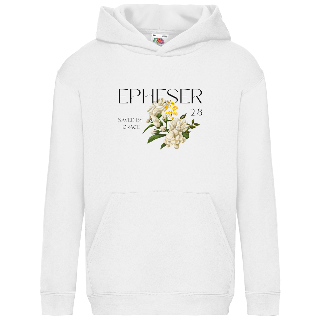 Kinder Hoodie „Saved“ – Christlicher Hoodie für Kinder | Bibelvers